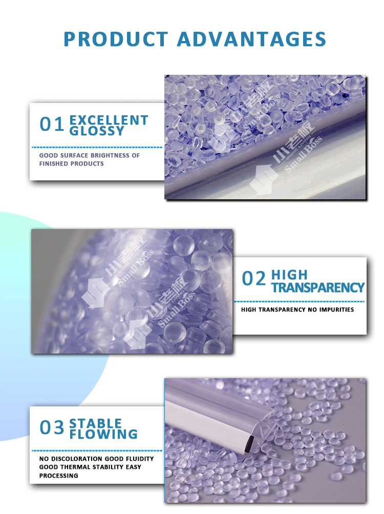 Transparent Film PVC Raw Material Compounds PVC Granules for Shrink Film