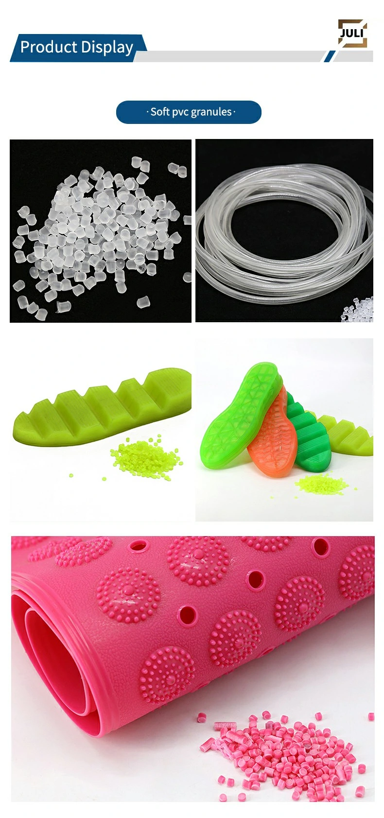 Eco Friendly Plastic Raw Material Urethane Virgin Thermoplastic Elastomer TPE/TPR/PVC Granules for Shoe