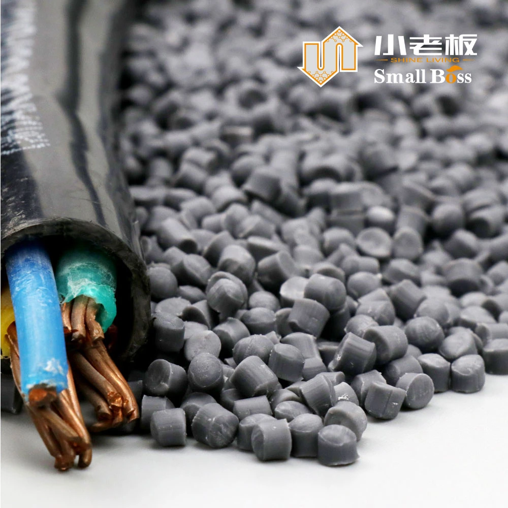 Wire Cable Grade Transparent PVC Compound Granules Black Color