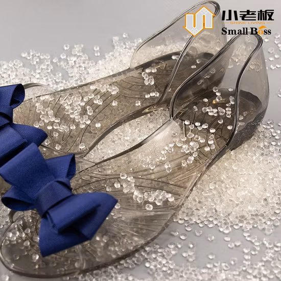 Schuhe Sandale beliebt auf dem afrikanischen Markt Weiches, transparentes PVC-Verbundgranulat